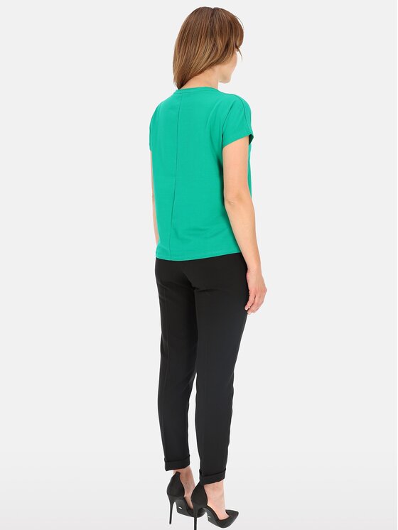 Perso Perso T-Shirt TCE246000F Zielony Regular Fit