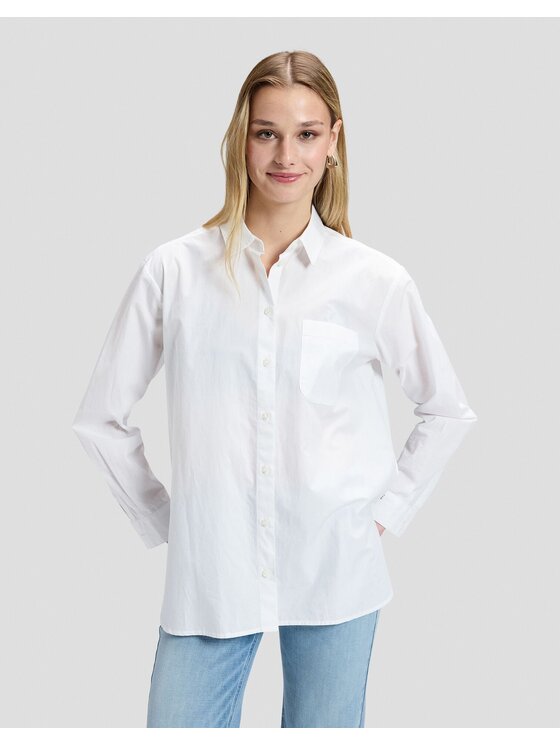 Lee Lee Koszula BOYFRIENDS POCKET SHIRT Biały Relaxed Fit
