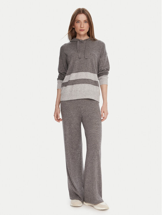 United Colors Of Benetton United Colors Of Benetton Úpletové kalhoty 102HDF00Z Šedá Wide Leg