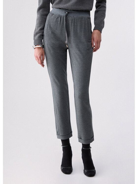 Liu Jo Liu Jo Spodnie materiałowe TF6143FS576D3062 Szary Regular Fit