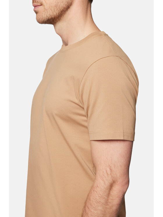 Lancerto Lancerto T-Shirt Jeffrey TS073124000038 Beżowy Regular Fit