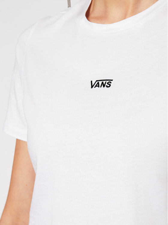 Vans Cre VN0A54QU Fit Crop T-Shirt V Flying Weiß Cropped