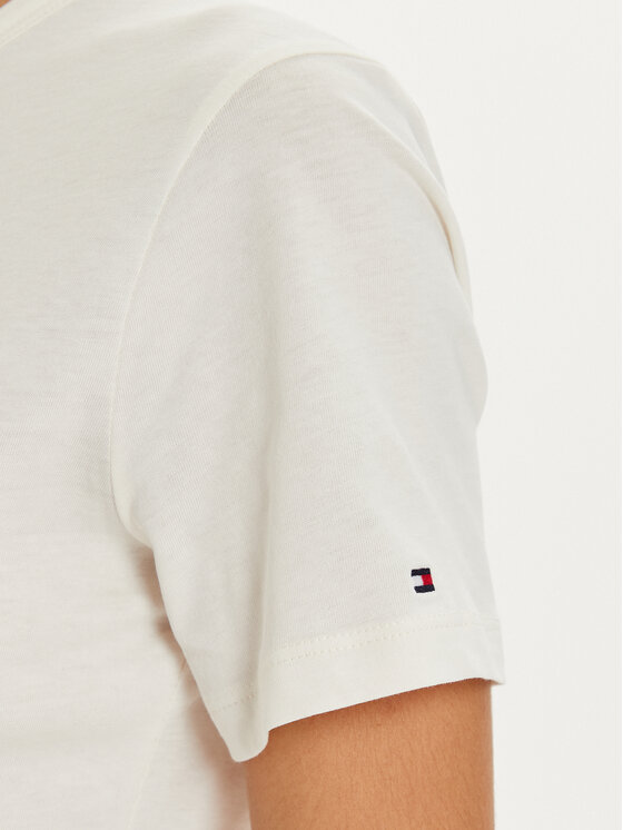 Tommy Hilfiger Tommy Hilfiger T-krekls Varsity WW0WW42899 Balts Regular Fit