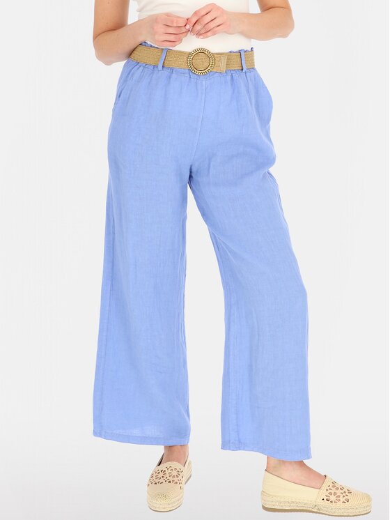 Perso Perso Dámske nohavice PTE255056F Modrá Regular Fit
