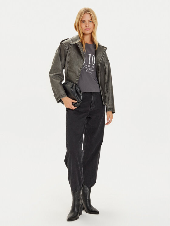 Brave Soul Brave Soul Dirbtinės odos striukė LJK-JOSIANE Juoda Regular Fit