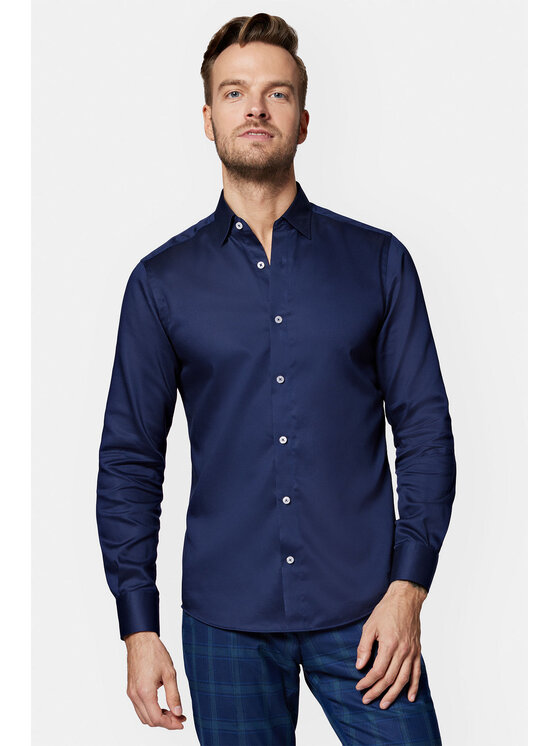 Lancerto Lancerto Koszula Janet KO073123000038 Granatowy Slim Fit