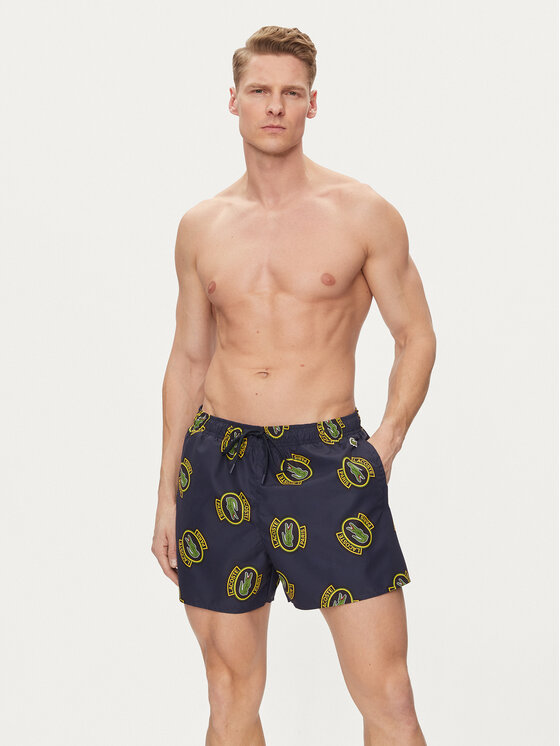 Lacoste Lacoste Badeshorts MH7272 Dunkelblau Regular Fit