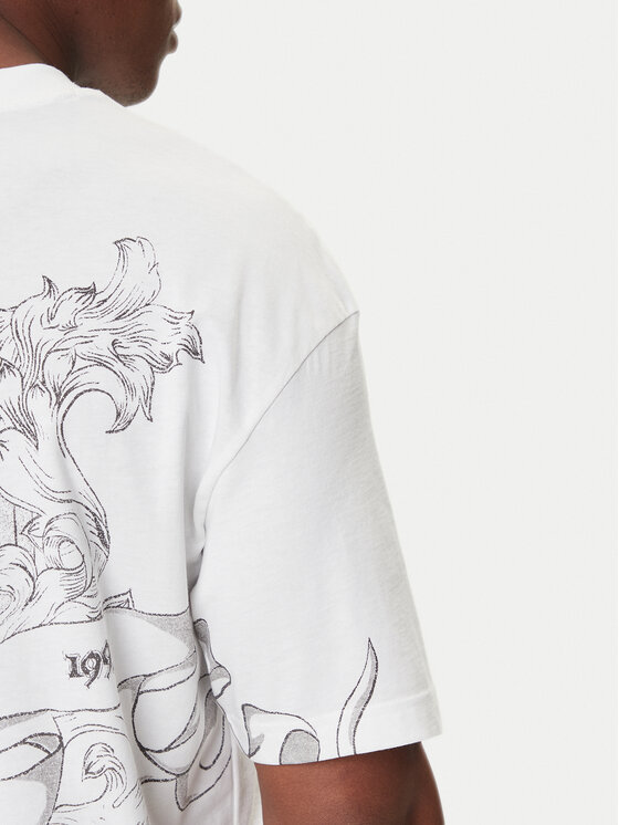 HUGO HUGO T-Shirt Duarms 50542817 Biały Oversize