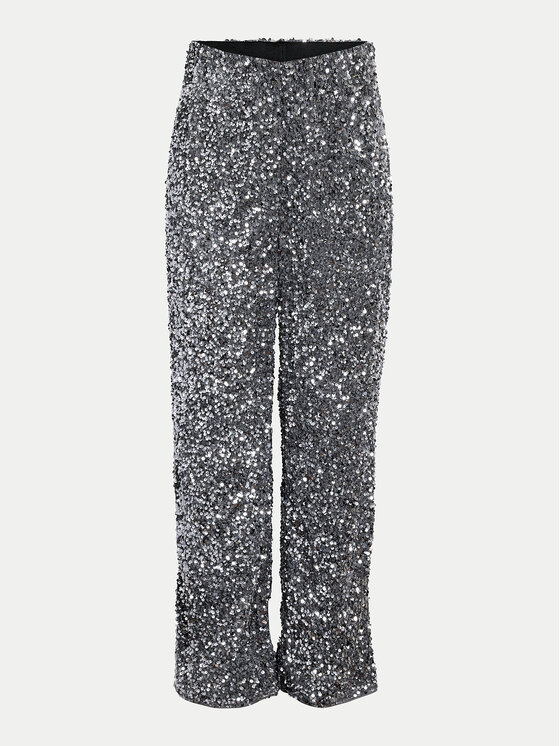 Noisy May Noisy May Spodnie materiałowe Mia 27032396 Srebrny Loose Fit