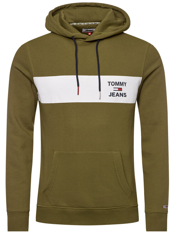 Tommy Jeans Tommy Jeans Bluză Tjm Essentiale Graphic Hoodie DM0DM07929 Verde Regular Fit