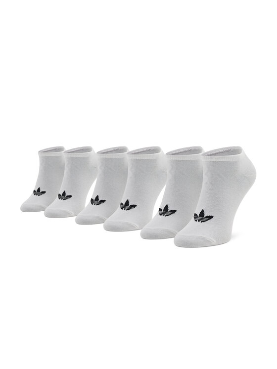 Set de 3 perechi de șosete joase unisex adidas Trefoil Liner S20273 Alb