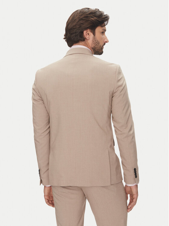 Lindbergh Lindbergh Costum 30-61040 Bej Slim Fit