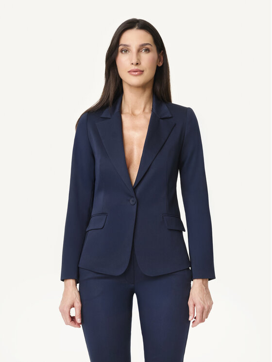 KMX KMX Marynarka 107710012 Czarny Fitted Fit