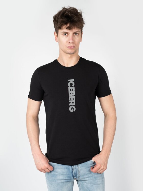 Iceberg Iceberg T-Shirt F013639A Μαύρο Regular Fit