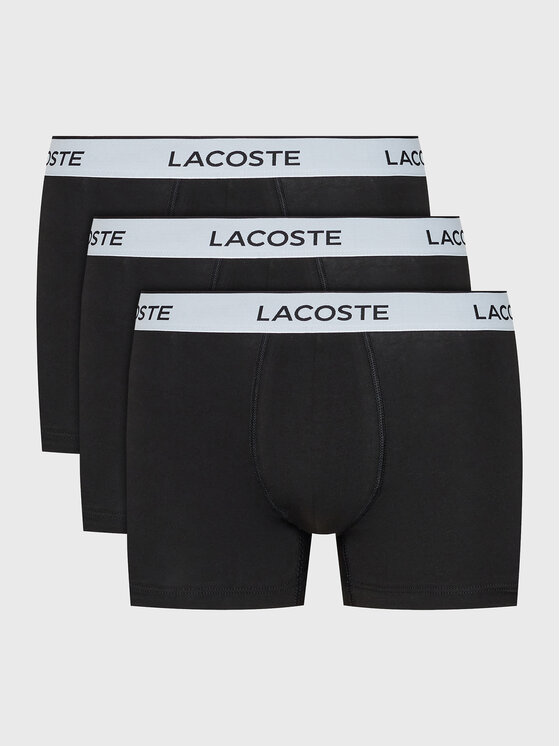 Lacoste 3 bokseršortu pāru komplekts 5H8385 Melns