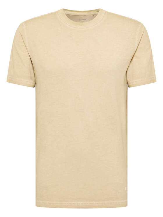 Mustang Mustang T-Shirt Style Austin Beżowy Regular Fit