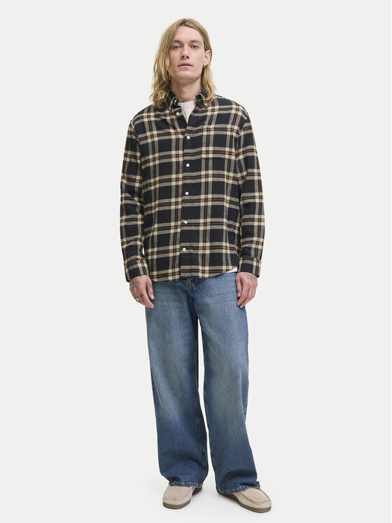 Jack&Jones Jack&Jones Košulja Classic Flannel 12278406 Crna Regular Fit