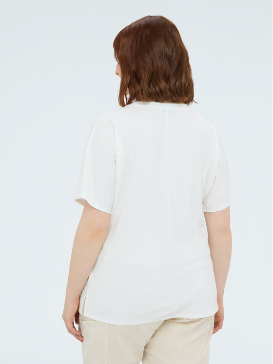 Fiorella Rubino Fiorella Rubino T-Shirt G04NL008923N011 Biały Regular Fit