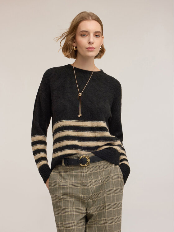 Motivi Motivi Cardigan M059W003740N0Z3 Nero Regular Fit