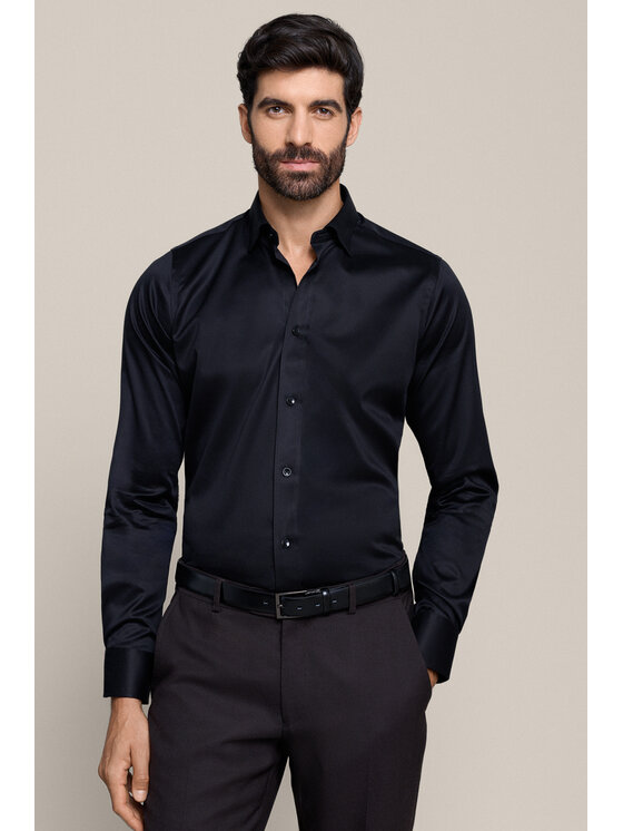 Lancerto Lancerto Koszula Blackstone KO073226000009 Czarny Slim Fit