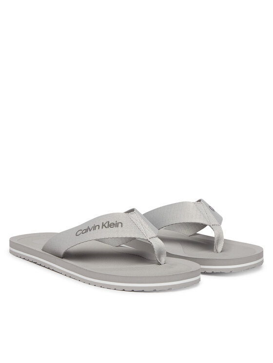 Calvin Klein Calvin Klein Žabky Logo Webbing Strap HM0HM02106 Sivá