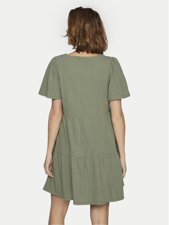 Vila Vila Poletna obleka Libre 14095564 Khaki Regular Fit