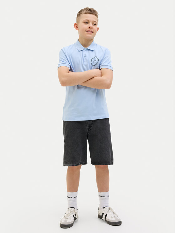 Jack & Jones Junior Jack & Jones Junior Szorty jeansowe Tony 12269817 Czarny Loose Fit