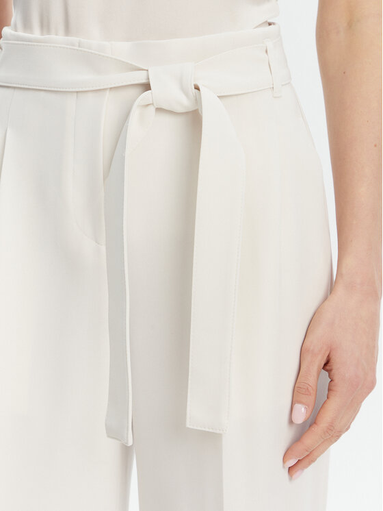BOSS BOSS Spodnie materiałowe Tapiana 50479405 Écru Relaxed Fit