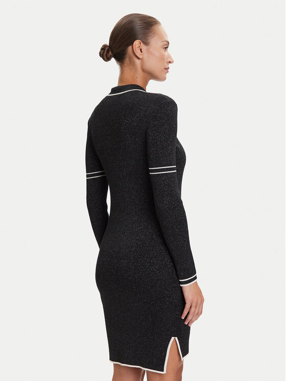 Liu Jo Sport Liu Jo Sport Sukienka dzianinowa TF5028 MS49I Czarny Regular Fit