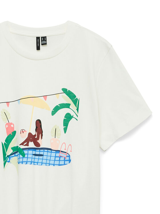 Vero Moda Vero Moda Póló Emily 10344804 Fehér Regular Fit