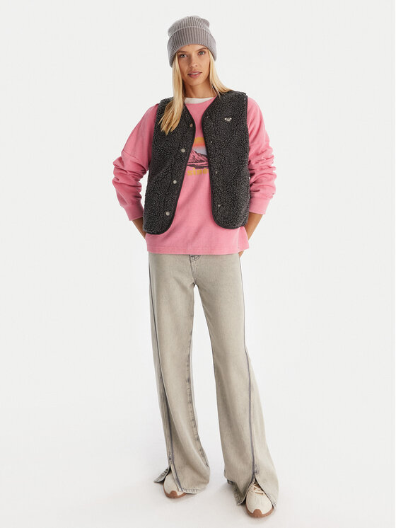 Roxy Roxy Sportski prsluk Iconic Twon Vest ERJPF03235 Siva Regular Fit