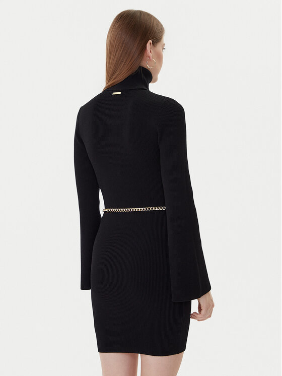 MICHAEL Michael Kors MICHAEL Michael Kors Úpletové šaty MF583C633D Černá Regular Fit