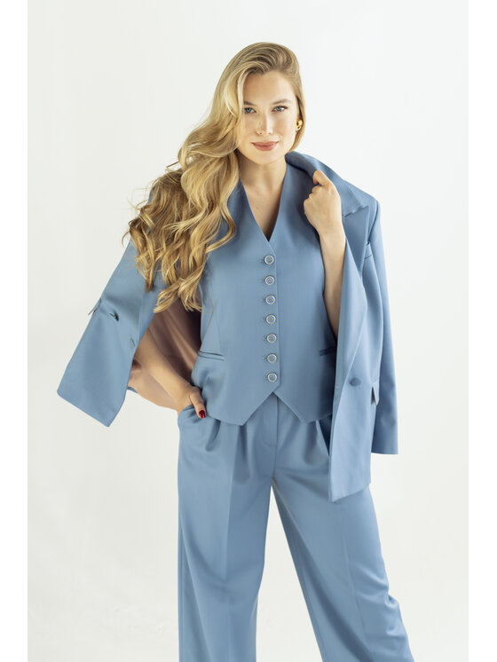Justyna Ołtarzewska Justyna Ołtarzewska Marynarka Marynarka Kind of Blue Niebieski Oversize