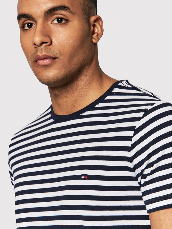 Tommy Hilfiger Tommy Hilfiger T-Shirt MW0MW10800 Tmavomodrá Slim Fit
