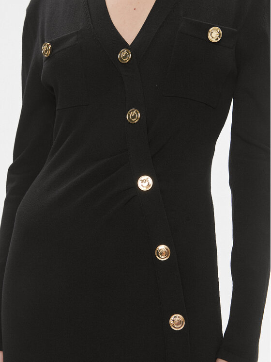 PINKO Pinko Φόρεμα υφασμάτινο Comasico 101925 A16I Μαύρο Slim Fit