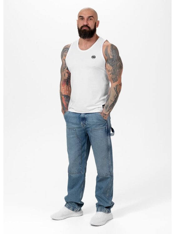 PITBULL PITBULL Tank top Tank Biały Regular Fit