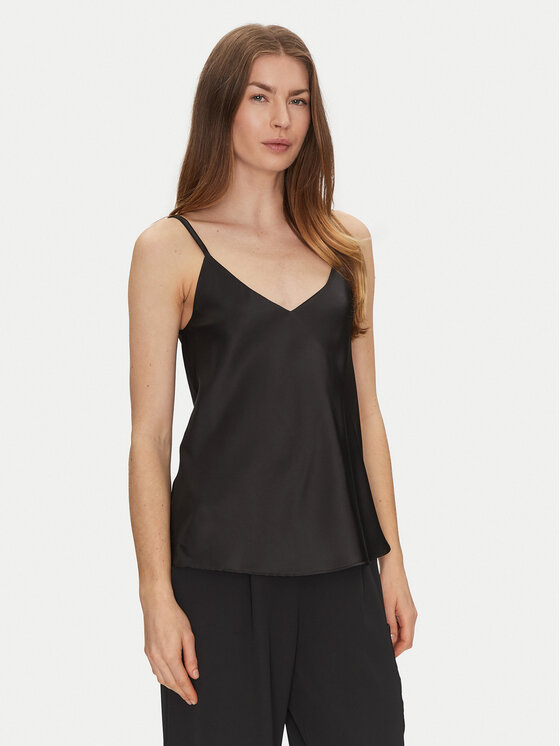 Rinascimento Top CFC0122601003 Čierna Regular Fit