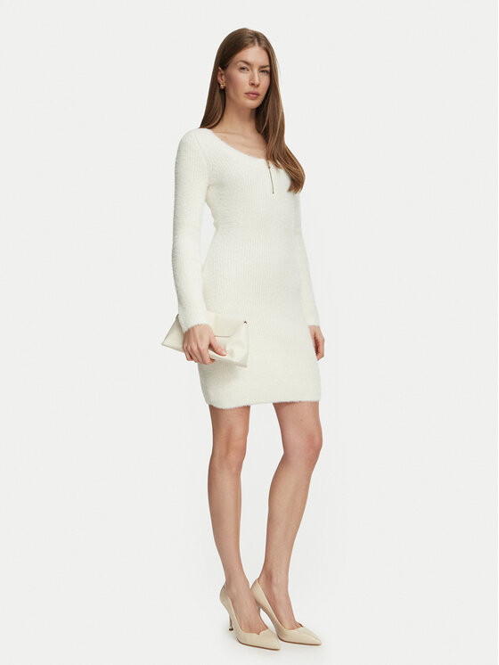 Guess Guess Vestito di maglia W6BK89 Z1921 Crema Regular Fit