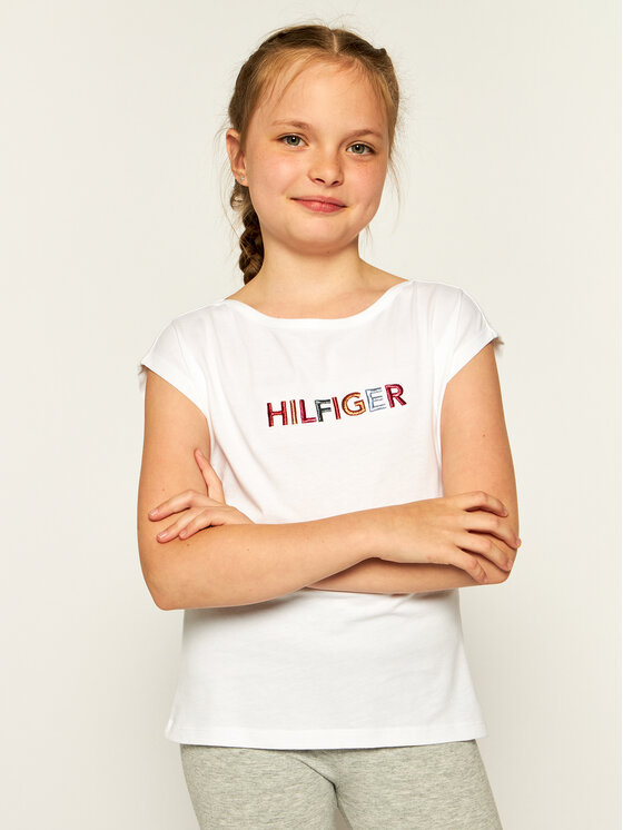 Tommy Hilfiger Tommy Hilfiger Póló Graphic KG0KG05035 D Fehér Regular Fit