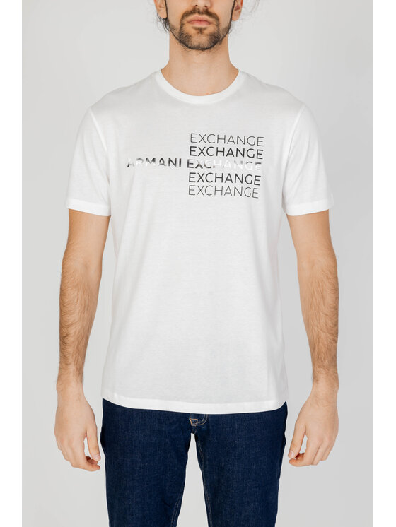 Armani Exchange Armani Exchange Tričko 3DZTAC ZJ9TZ Biela Regular Fit