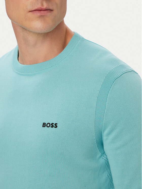 BOSS BOSS Sweter KN_Ever-X CN 50556145 Niebieski Regular Fit