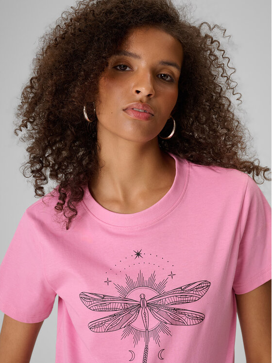 4F 4F T-Shirt DRAGONFLY Różowy jasny Regular Fit