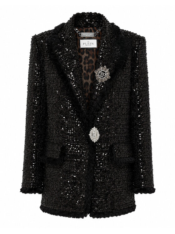 PHILIPP PLEIN PHILIPP PLEIN Marynarka 31266 Czarny Loose Fit