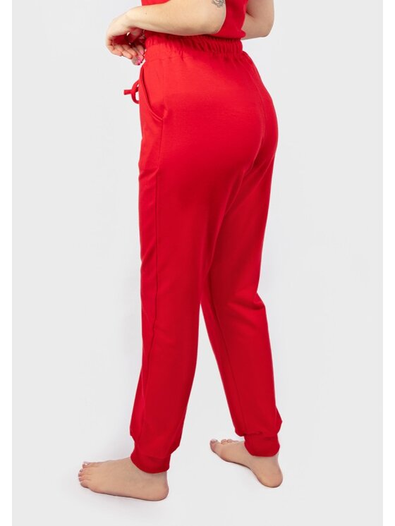DKaren Sport DKaren Sport Spodnie materiałowe DK-K-B5 Czerwony Classic Fit