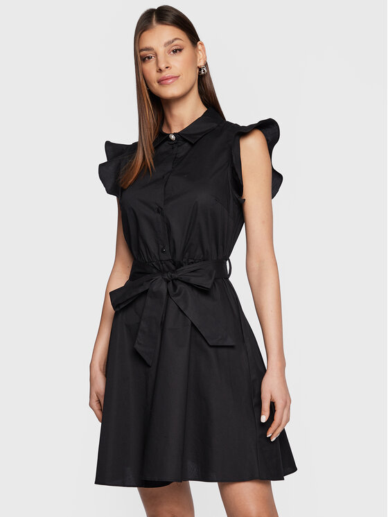 Fracomina Rochie de zi FR23SD1027W40001 Negru Regular Fit Femei imagine noua