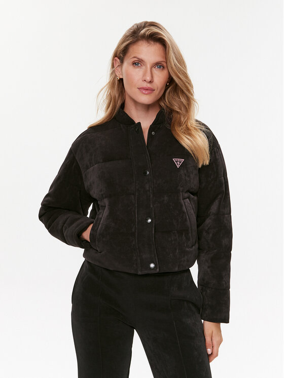Guess Vatovaná bunda Aleta V3BL00 KBC00 Čierna Regular Fit