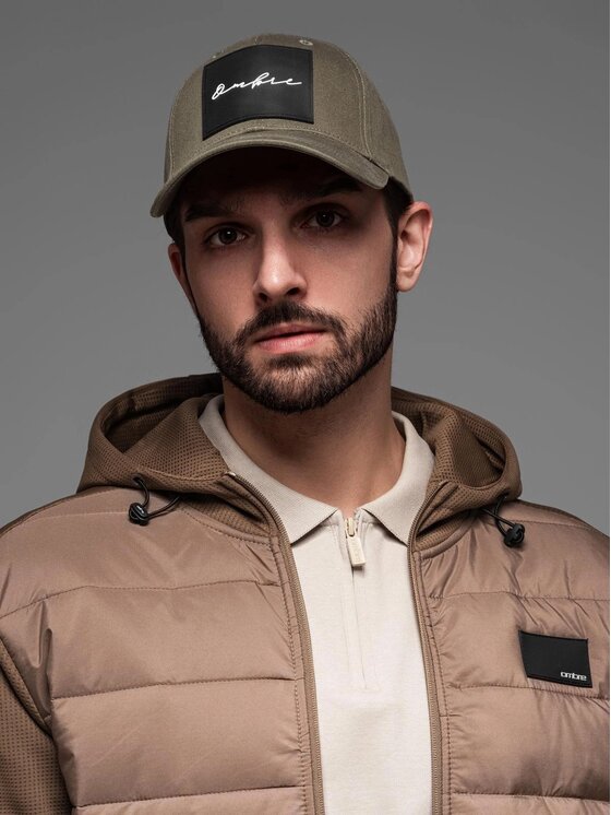 Ombre Ombre Czapka z daszkiem OM-ACCS-0101 Khaki