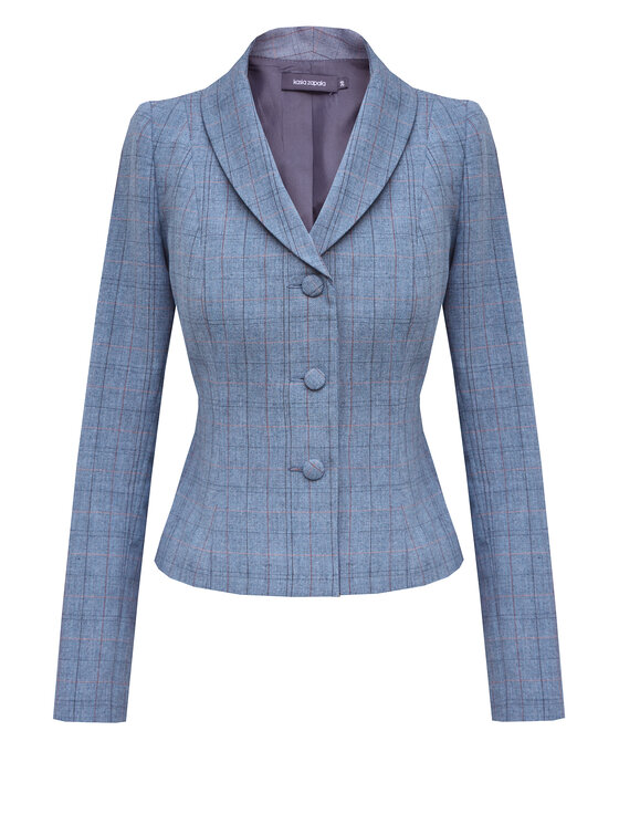 Kasia Zapała Kasia Zapała Marynarka Dolores Szary Slim Fit