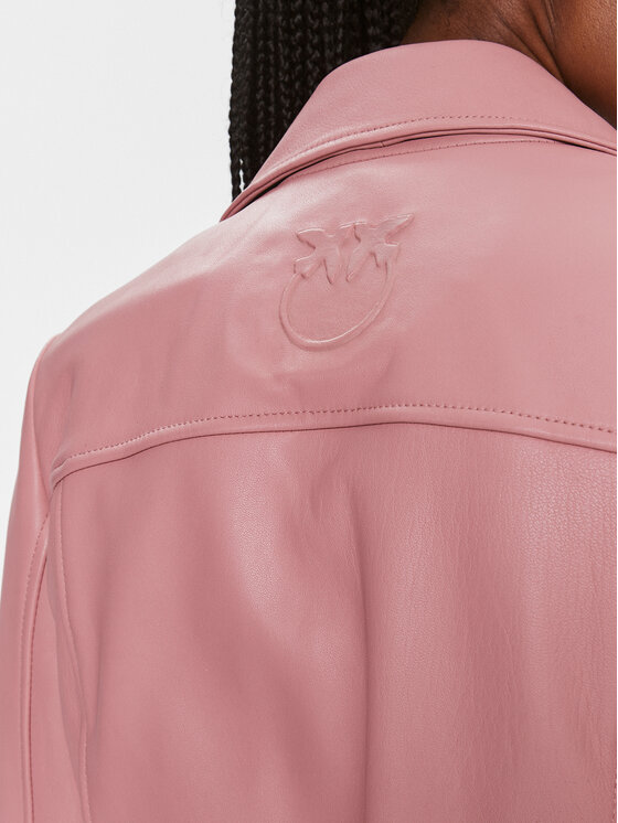 PINKO Leather jacket SENSIBILE in pink
