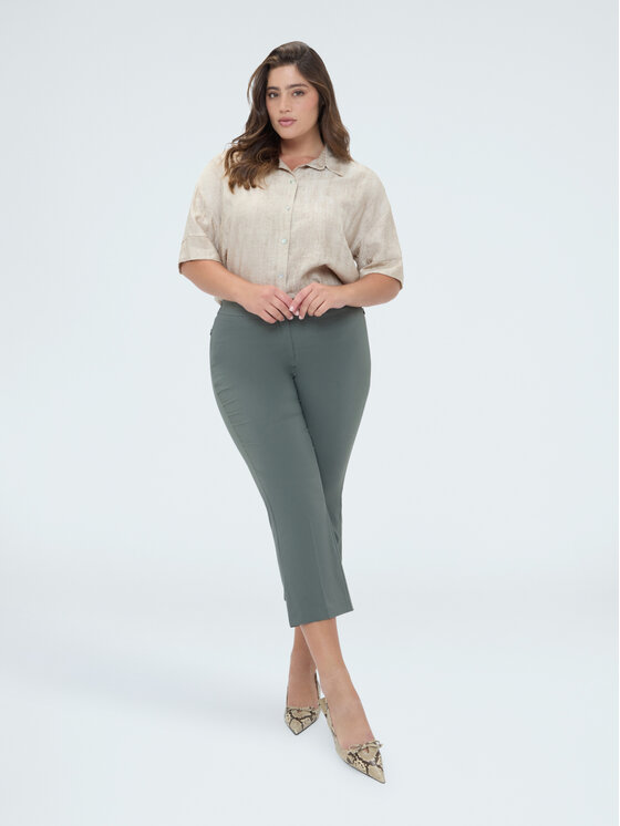 Fiorella Rubino Fiorella Rubino Spodnie materiałowe P708L002409N035 Zielony Regular Fit